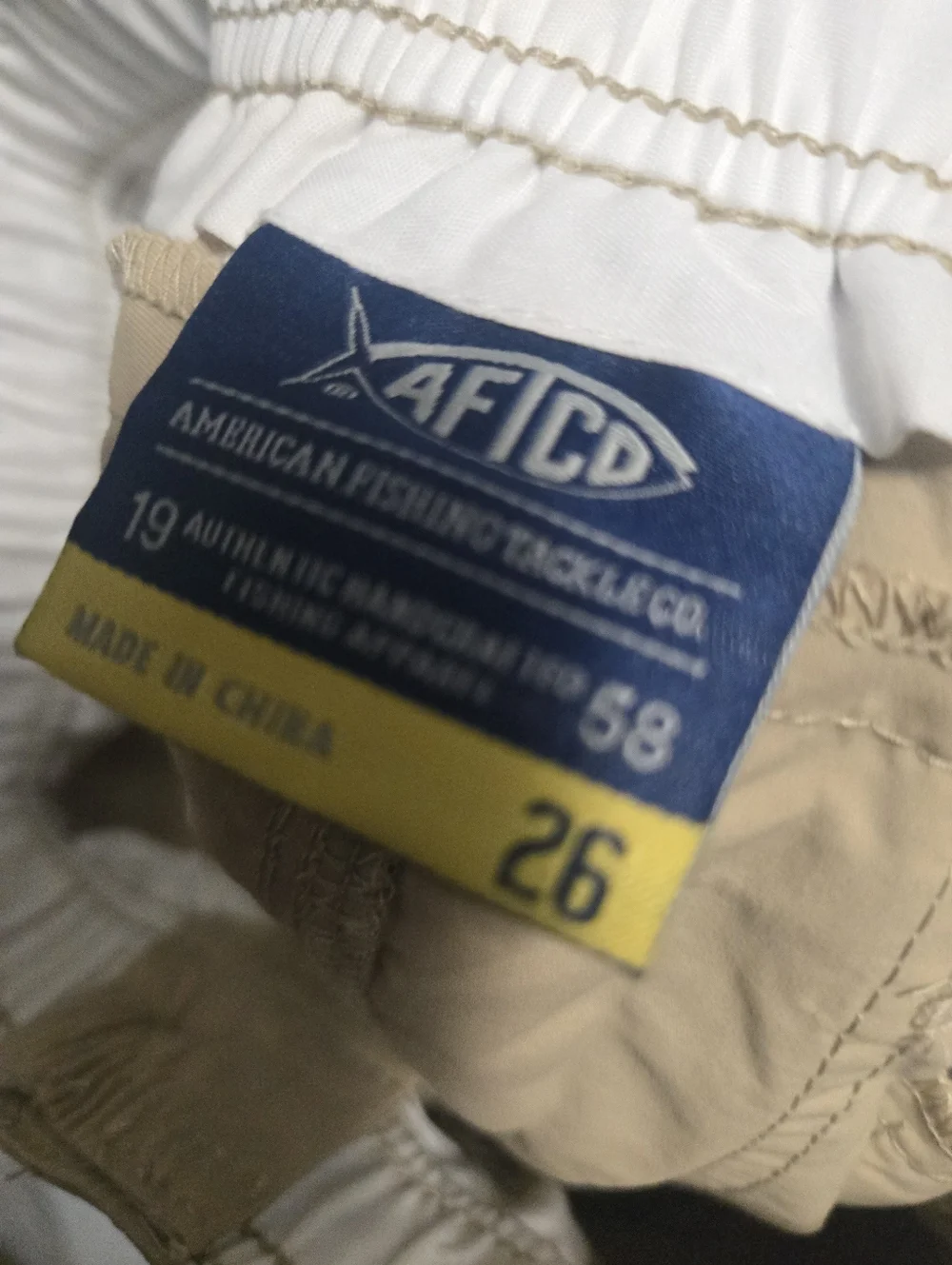 Teen Fishing Khaki Pants AFTCO Size 26.  New With Tags, For Kids Dont Like Bugs! - Picture 5 of 10